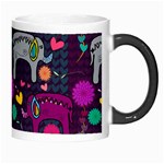 Colorful Elephants Love Background Morph Mugs Right