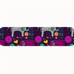 Colorful Elephants Love Background Large Bar Mats