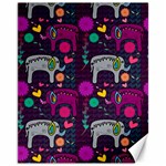 Colorful Elephants Love Background Canvas 11  x 14   10.95 x13.48  Canvas - 1