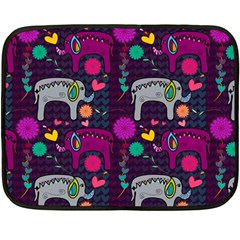 Colorful Elephants Love Background Fleece Blanket (Mini)