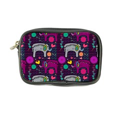 Colorful Elephants Love Background Coin Purse