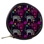 Colorful Elephants Love Background Mini Makeup Bags Back