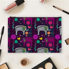 Colorful Elephants Love Background Cosmetic Bag (large)  by Simbadda