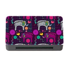 Colorful Elephants Love Background Memory Card Reader with CF