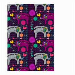 Colorful Elephants Love Background Small Garden Flag (Two Sides)