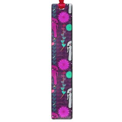 Colorful Elephants Love Background Large Book Marks