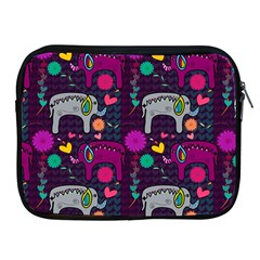 Colorful Elephants Love Background Apple iPad 2/3/4 Zipper Cases