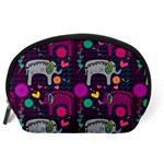 Colorful Elephants Love Background Accessory Pouches (Large)  Back