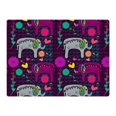 Colorful Elephants Love Background Double Sided Flano Blanket (Mini) 