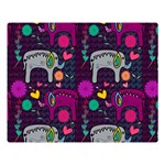 Colorful Elephants Love Background Double Sided Flano Blanket (Large)  80 x60  Blanket Front