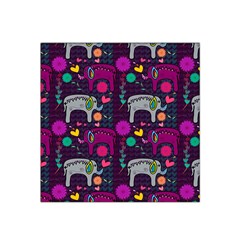 Colorful Elephants Love Background Satin Bandana Scarf by Simbadda