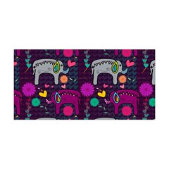 Colorful Elephants Love Background Yoga Headband