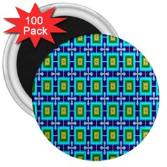 Seamless Background Wallpaper Pattern 3  Magnets (100 Pack) by Simbadda