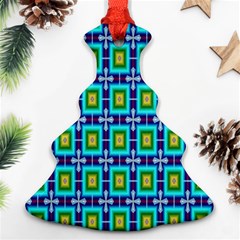 Seamless Background Wallpaper Pattern Christmas Tree Ornament (two Sides) by Simbadda