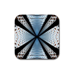 Dimension Metal Abstract Obtained Through Mirroring Rubber Coaster (square)  by Simbadda