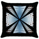 Dimension Metal Abstract Obtained Through Mirroring Throw Pillow Case (Black) Front