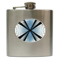 Dimension Metal Abstract Obtained Through Mirroring Hip Flask (6 Oz) by Simbadda