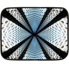 Dimension Metal Abstract Obtained Through Mirroring Double Sided Fleece Blanket (mini)  by Simbadda