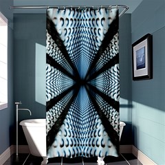 Dimension Metal Abstract Obtained Through Mirroring Shower Curtain 36  X 72  (stall)  by Simbadda