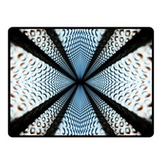 Dimension Metal Abstract Obtained Through Mirroring Double Sided Fleece Blanket (small)  by Simbadda