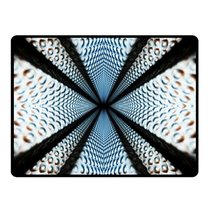 Dimension Metal Abstract Obtained Through Mirroring Double Sided Fleece Blanket (Small) 