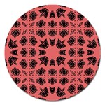 Digital Computer Graphic Seamless Patterned Ornament In A Red Colors For Design Magnet 5  (Round) Front