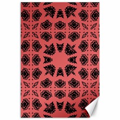 Digital Computer Graphic Seamless Patterned Ornament In A Red Colors For Design Canvas 12  X 18   by Simbadda