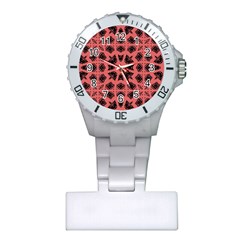 Digital Computer Graphic Seamless Patterned Ornament In A Red Colors For Design Plastic Nurses Watch by Simbadda