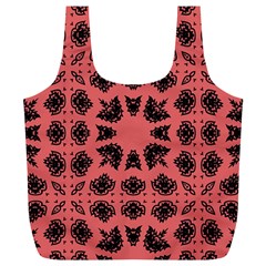 Digital Computer Graphic Seamless Patterned Ornament In A Red Colors For Design Full Print Recycle Bags (l)  by Simbadda