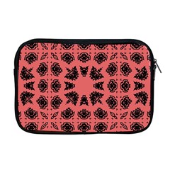 Digital Computer Graphic Seamless Patterned Ornament In A Red Colors For Design Apple Macbook Pro 17  Zipper Case by Simbadda