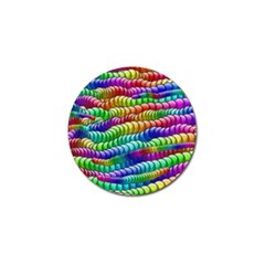 Digitally Created Abstract Rainbow Background Pattern Golf Ball Marker (10 Pack) by Simbadda