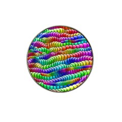 Digitally Created Abstract Rainbow Background Pattern Hat Clip Ball Marker (4 Pack) by Simbadda