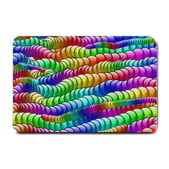 Digitally Created Abstract Rainbow Background Pattern Small Doormat  by Simbadda