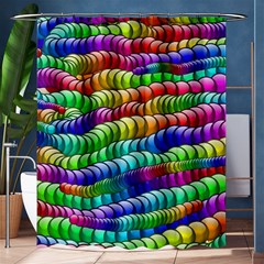 Digitally Created Abstract Rainbow Background Pattern Shower Curtain 60  X 72  (medium) 