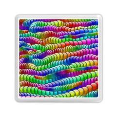 Digitally Created Abstract Rainbow Background Pattern Memory Card Reader (square)  by Simbadda