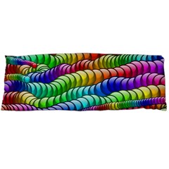 Digitally Created Abstract Rainbow Background Pattern Body Pillow Case (dakimakura) by Simbadda