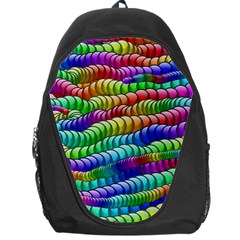 Digitally Created Abstract Rainbow Background Pattern Backpack Bag by Simbadda