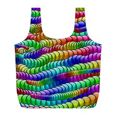 Digitally Created Abstract Rainbow Background Pattern Full Print Recycle Bags (l)  by Simbadda