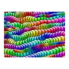 Digitally Created Abstract Rainbow Background Pattern Double Sided Flano Blanket (mini)  by Simbadda