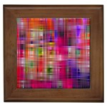 Background Abstract Weave Of Tightly Woven Colors Framed Tiles Front