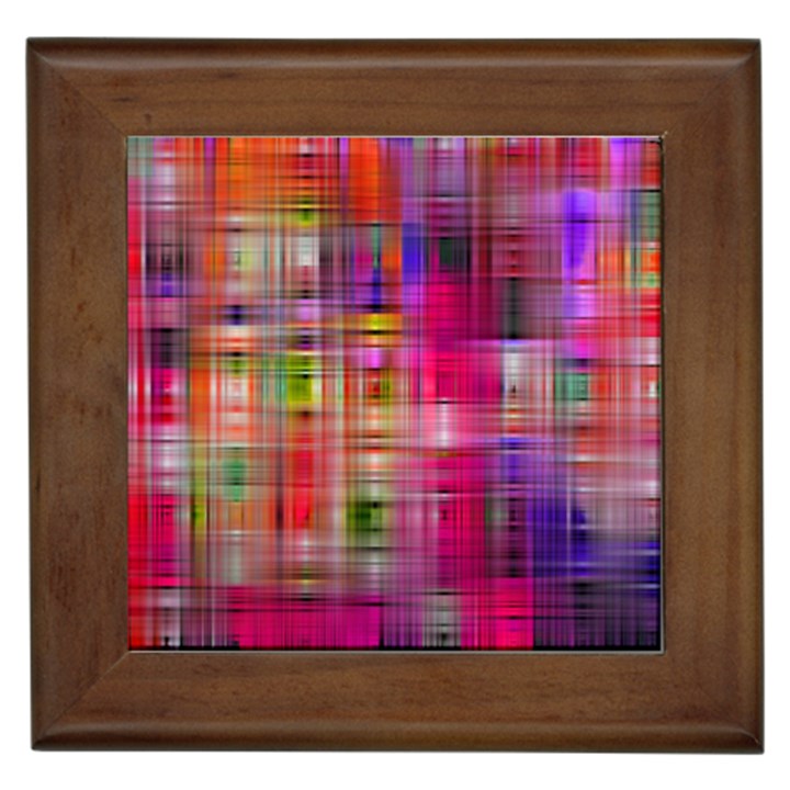 Background Abstract Weave Of Tightly Woven Colors Framed Tiles