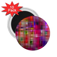 Background Abstract Weave Of Tightly Woven Colors 2 25  Magnets (10 Pack) 