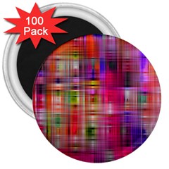 Background Abstract Weave Of Tightly Woven Colors 3  Magnets (100 Pack) by Simbadda