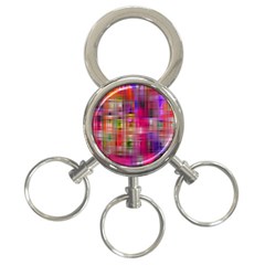 Background Abstract Weave Of Tightly Woven Colors 3-ring Key Chains by Simbadda