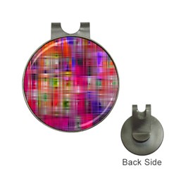 Background Abstract Weave Of Tightly Woven Colors Hat Clips With Golf Markers by Simbadda