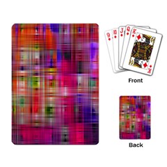 Background Abstract Weave Of Tightly Woven Colors Playing Card by Simbadda