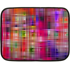 Background Abstract Weave Of Tightly Woven Colors Double Sided Fleece Blanket (mini)  by Simbadda