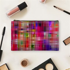 Background Abstract Weave Of Tightly Woven Colors Cosmetic Bag (medium)  by Simbadda