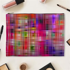 Background Abstract Weave Of Tightly Woven Colors Cosmetic Bag (xl) by Simbadda