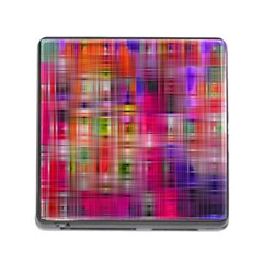 Background Abstract Weave Of Tightly Woven Colors Memory Card Reader (square) by Simbadda